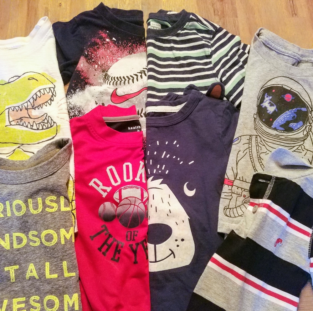 3T Boy Toddler Shirt Lot - 8 short sleeve shirts